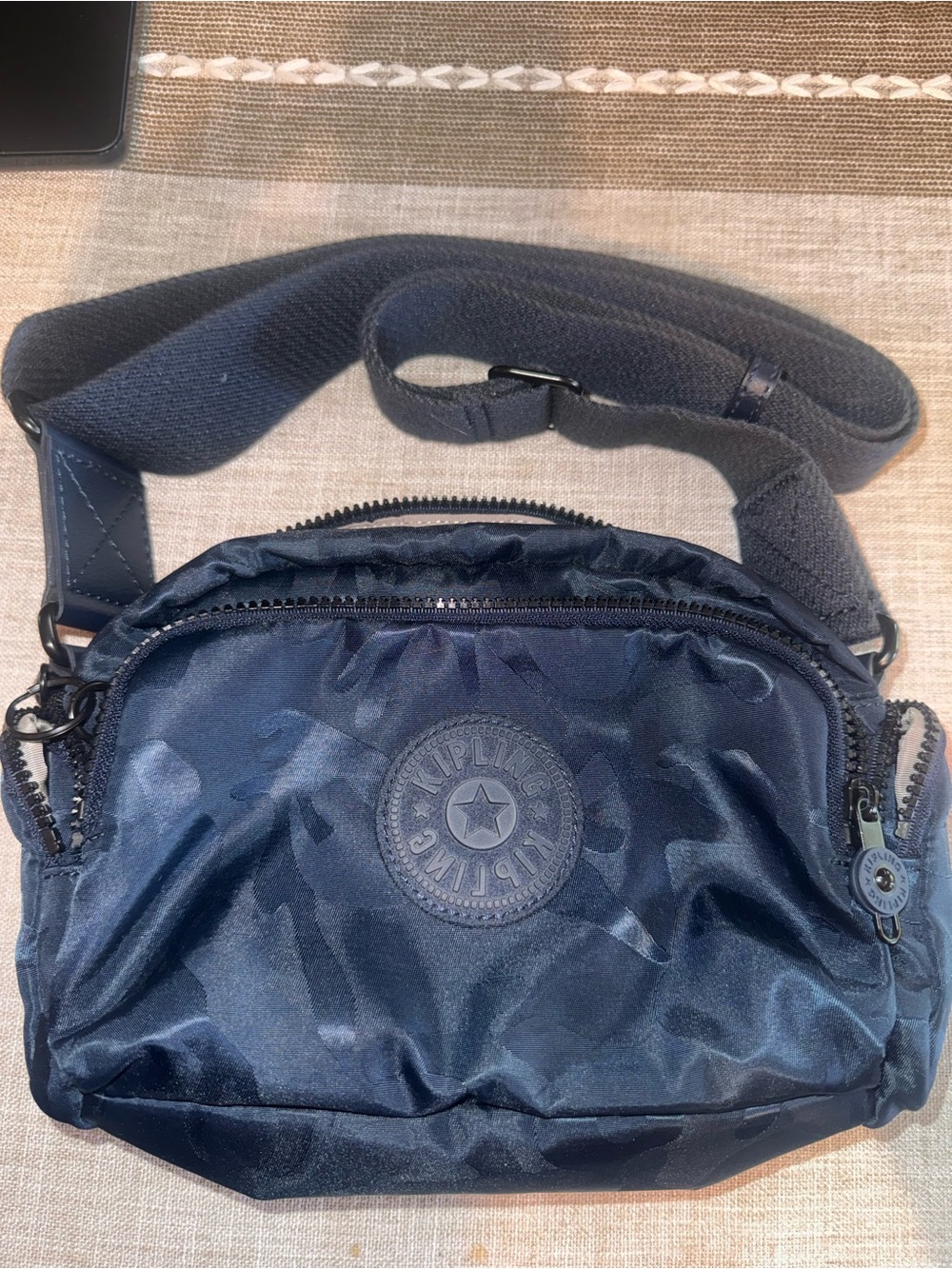 Kipling Navy Belt Bag with Adjustable Strap
